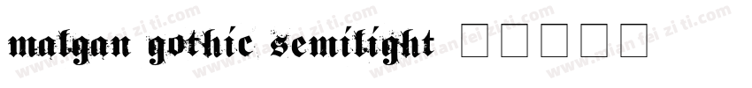 malgan gothic semilight字体转换